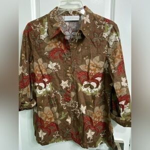 First Issue Liz Claiborne Long Sleeve Blouse M